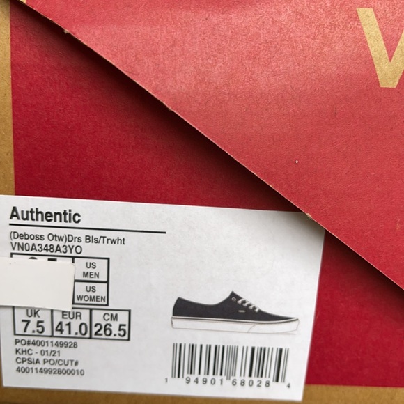 Vans Authentic Deboss Otw Blues/True White WMNS - Picture 16 of 16